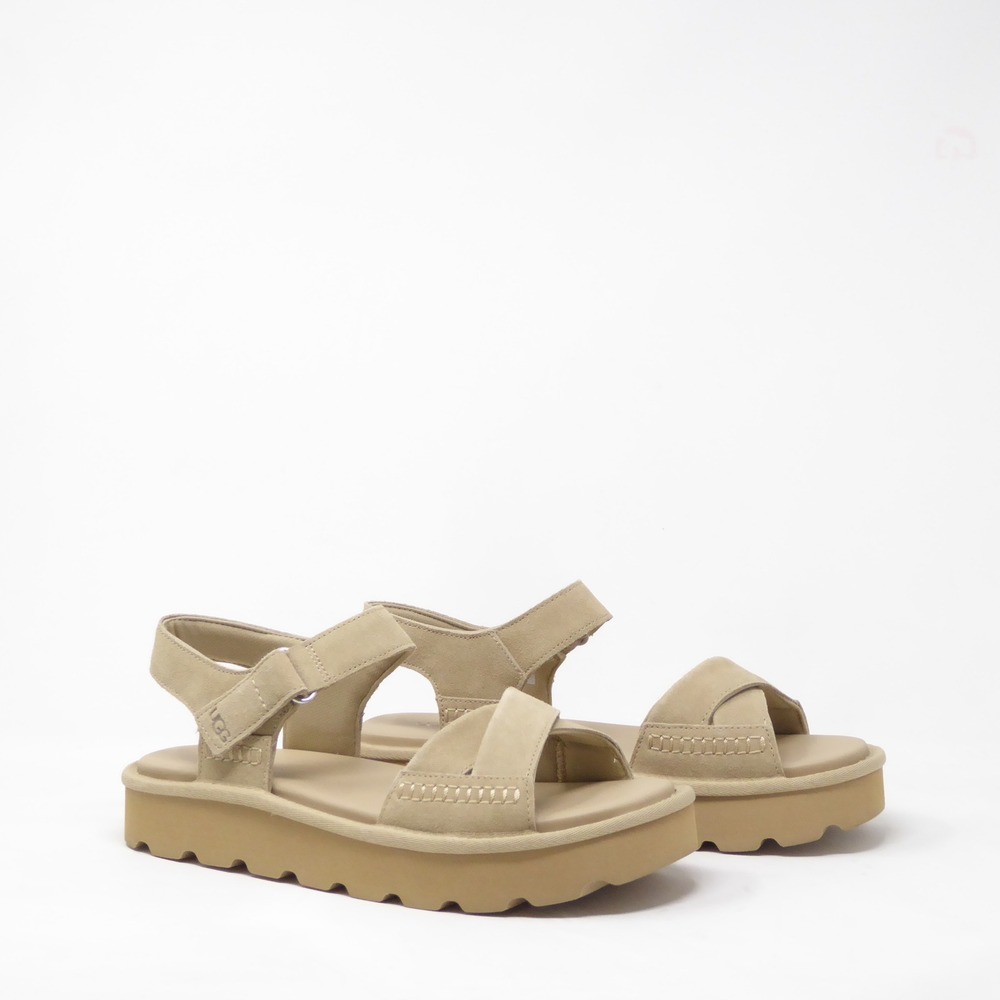 NEW UGG Womens Sungaze Strappy Sandals Sand Beige Platform Size 10
